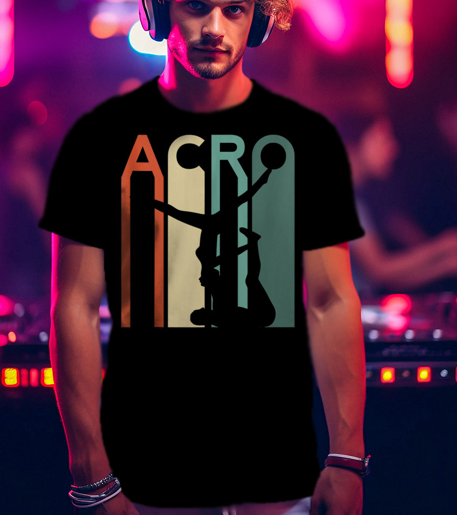 Acro Yoga Vintage Yoga Couple Hot Retro T-Shirt