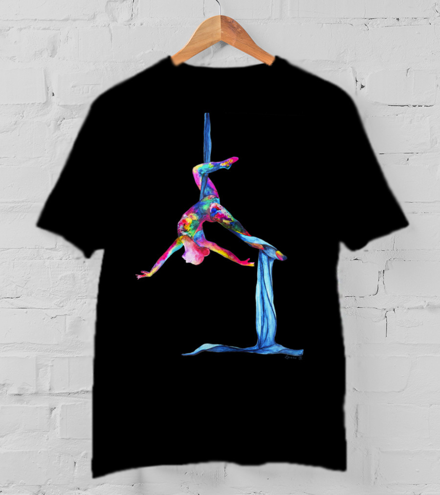 Aerial Silk Yoga Colorful Performance T-Shirt