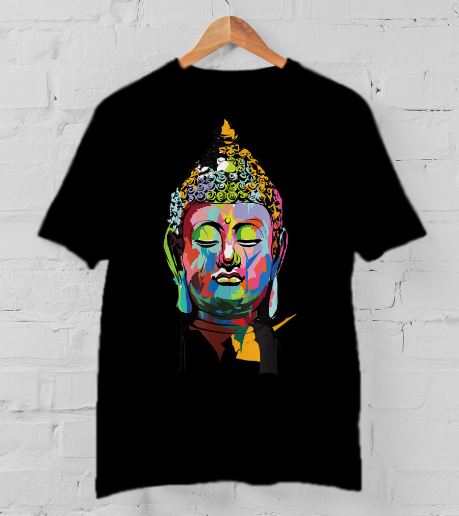 Buddha Colorful Zen Yoga Clothing T-Shirt