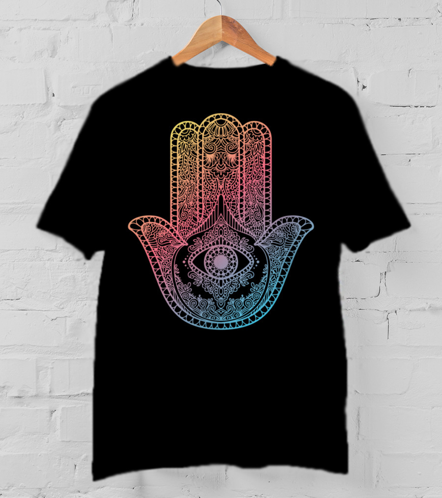 Buddhist Hamsa Hand Om Meditation Spiritual Yoga T-Shirt