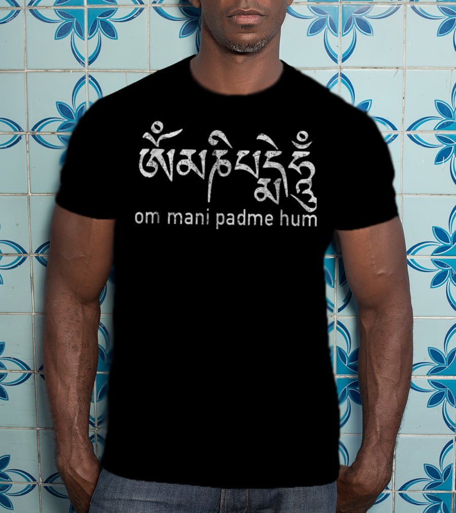 Buddhist Mantra Om Mani Padme Hum Yoga Meditation T-Shirt