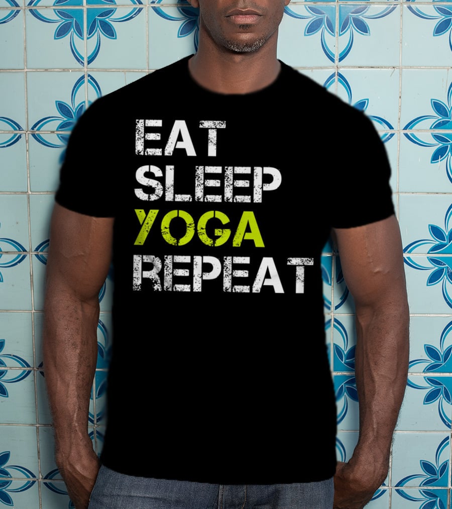 Eat Sleep Yoga Repeat Funny Yoga T-Shirt