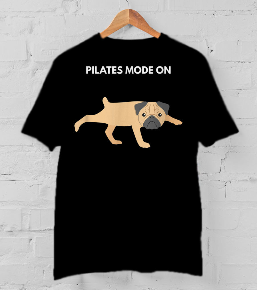 Pug Pilates Mode On Yoga Funny T-Shirt