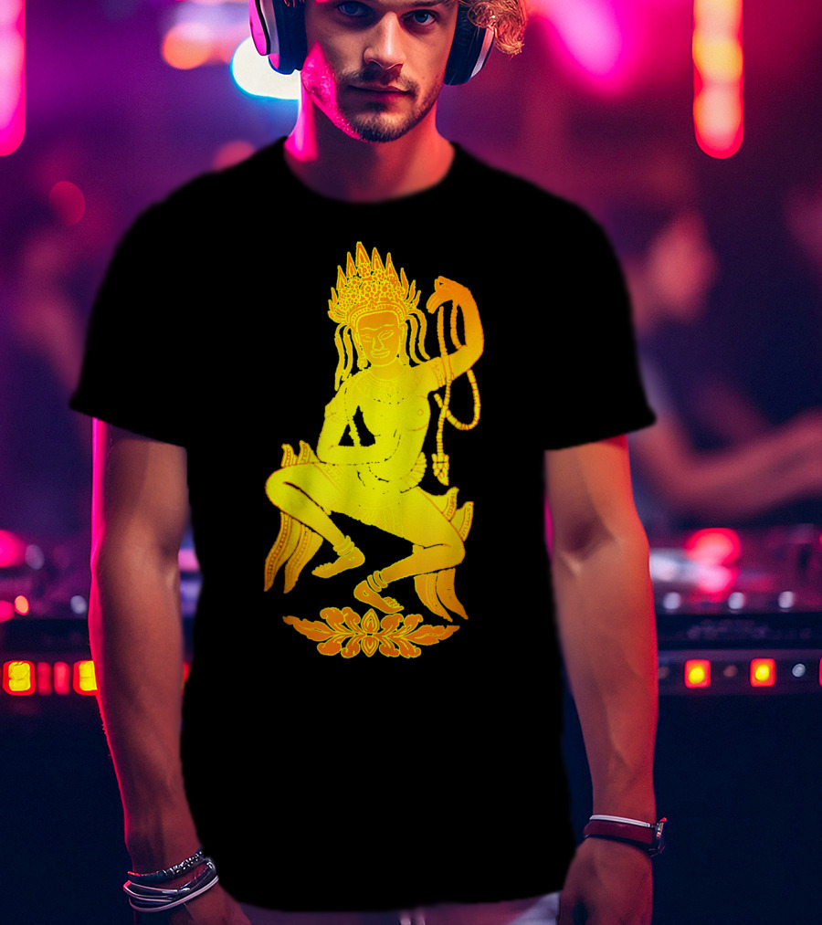Yoga Meditation Gold Apsara Nymph Dance T-Shirt