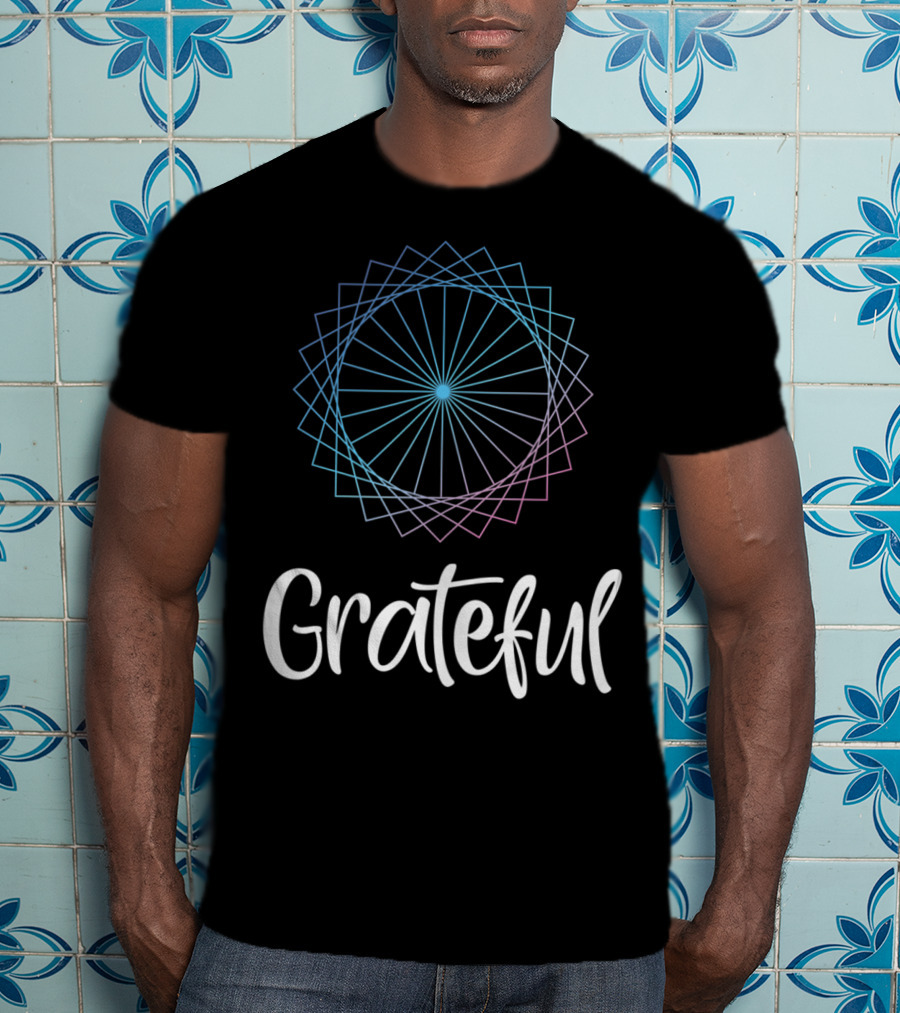 Grateful Mandala Gratitude Spirituality Meditation T-Shirt