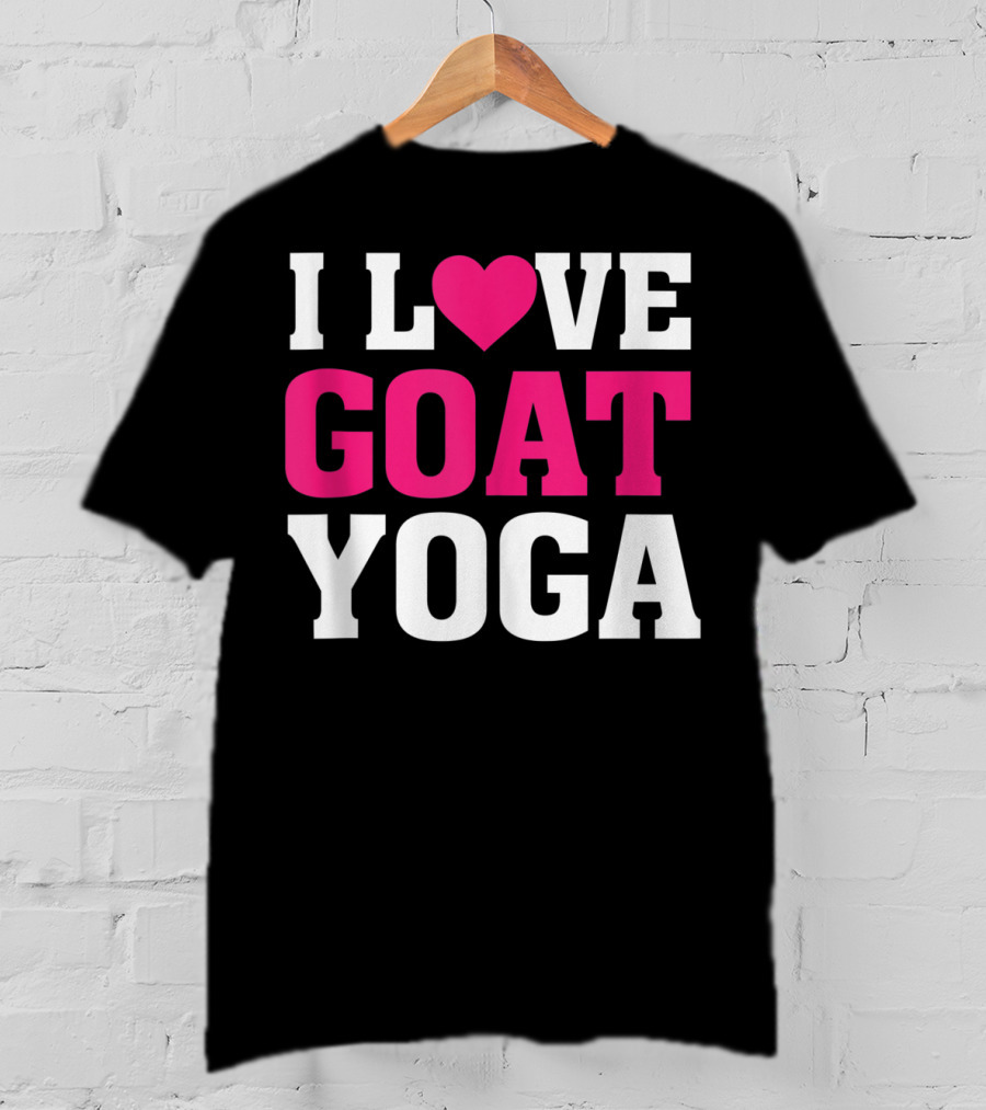 I Love Heart Goat Yoga T-Shirt