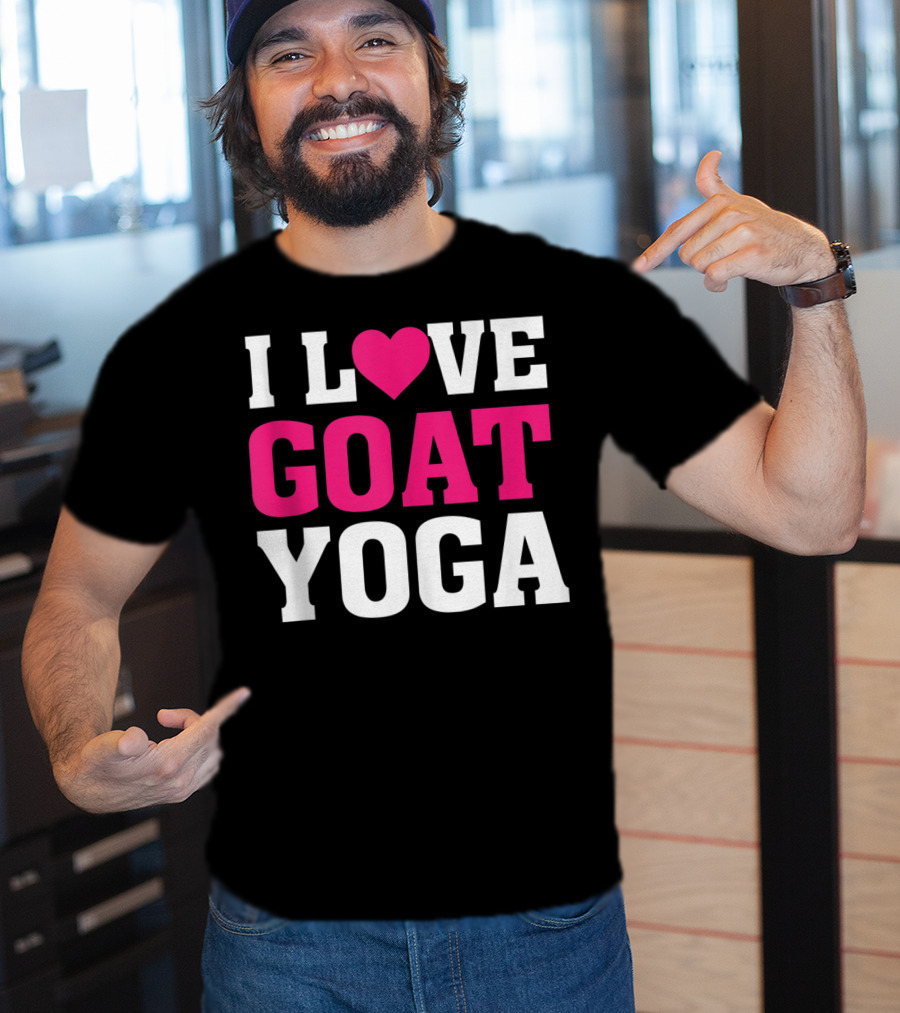 I Love Heart Goat Yoga T-Shirt