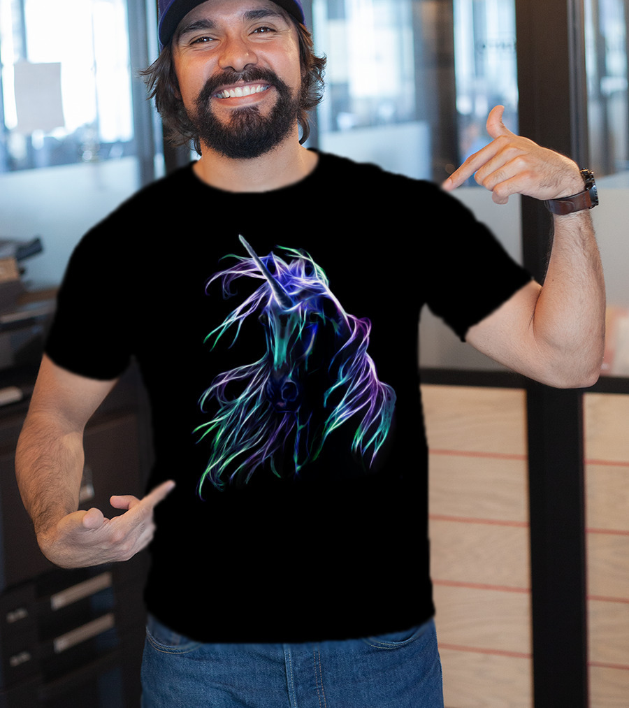 Unicorn In My Heart Neon Fantasy T-Shirt