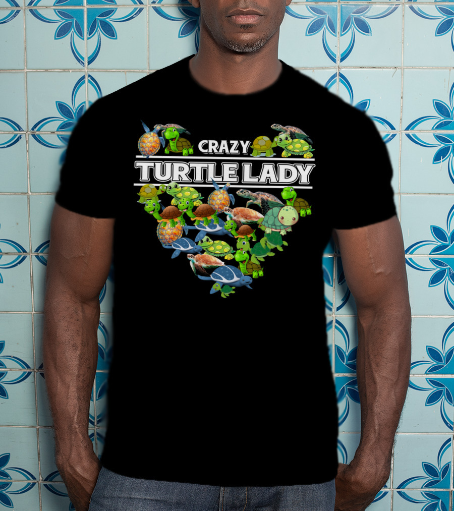 Crazy Turtle Lady Heartful Collection T-Shirt