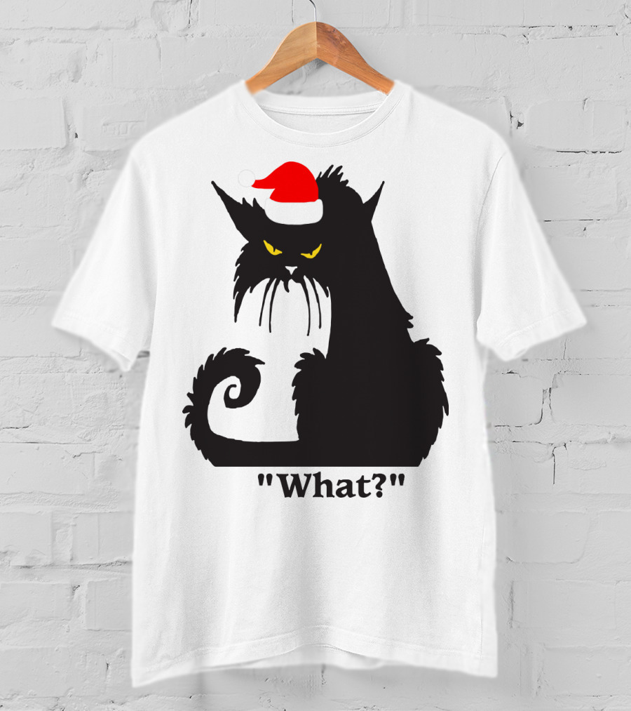What Cat With Santa Hat T-Shirt