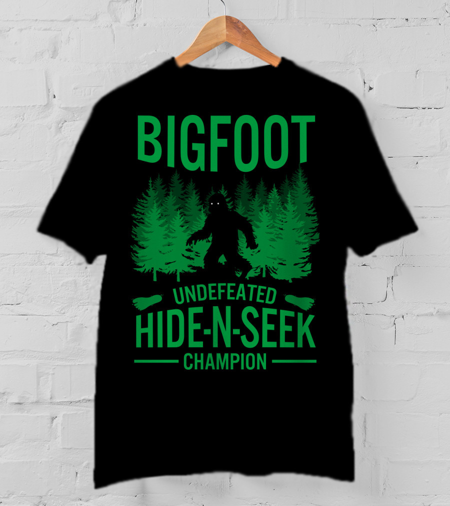 Bigfoot Undefeated Hide-N-Seek Champion T-Shirt