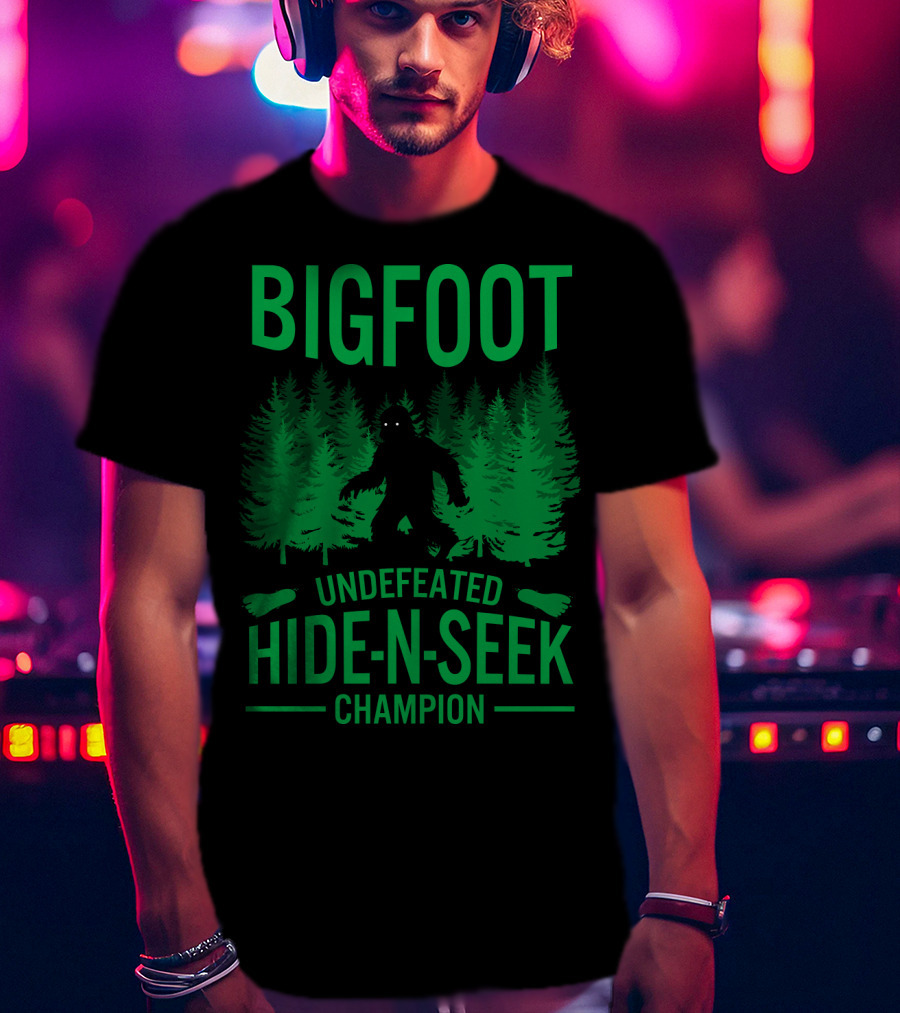 Bigfoot Undefeated Hide-N-Seek Champion T-Shirt
