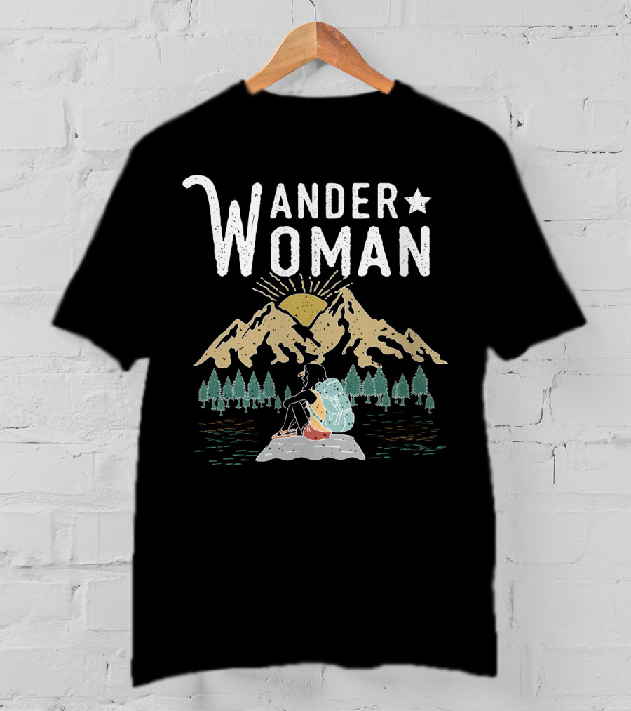 Wander Woman Mountain Hiking Adventure T-Shirt