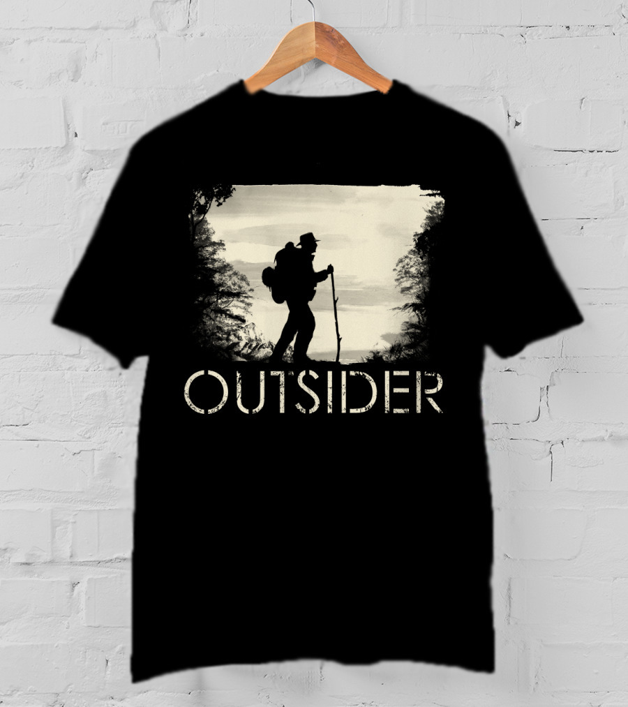 Outsider Hiking Adventure Silhouette Forest T-Shirt
