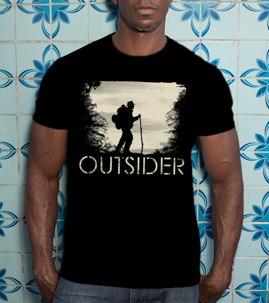 Outsider Hiking Adventure Silhouette Forest T-Shirt