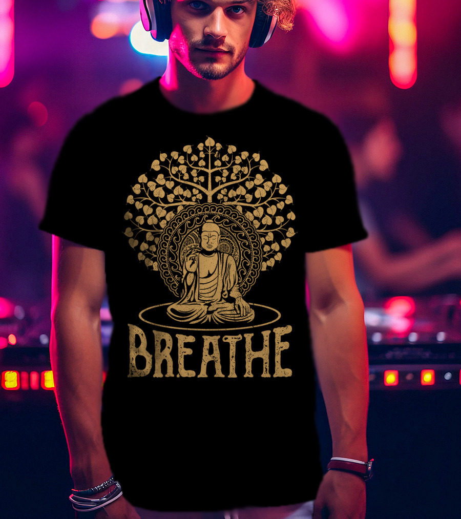 Breathe Buddha Under Bodhi Tree T-Shirt