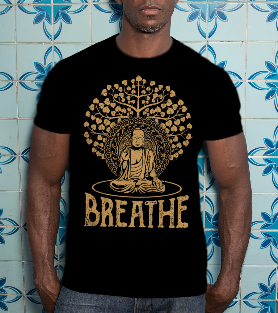 Breathe Buddha Under Bodhi Tree T-Shirt