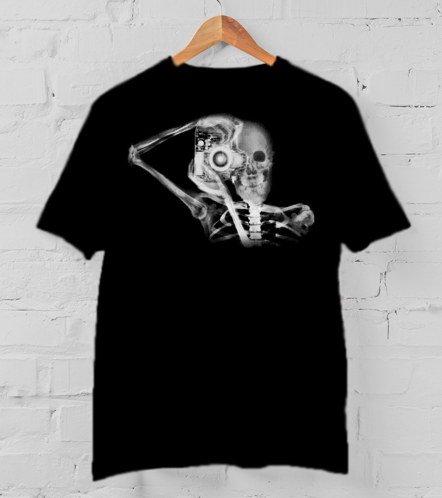 Photography X Ray Skeleton Holding Camera T-Shirt
