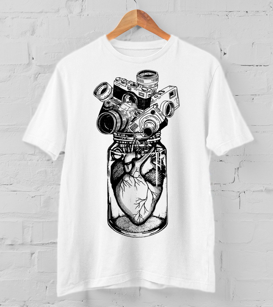 Camera Heart Jar Collection T-Shirt