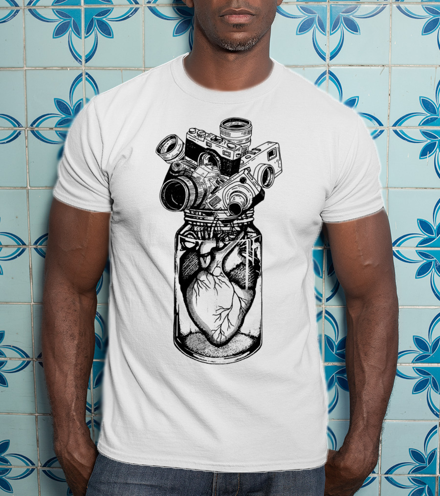 Camera Heart Jar Collection T-Shirt
