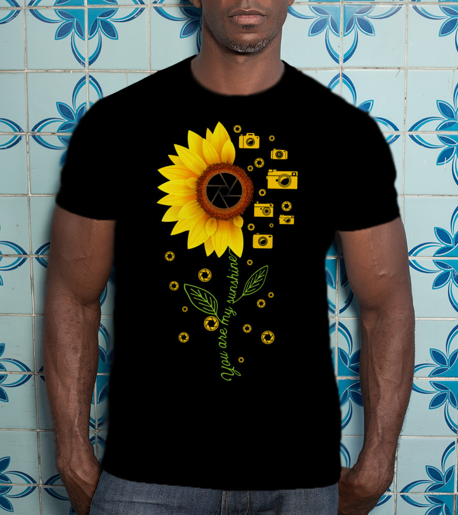 You Are My Sunshine Sunflower Camera Icons T-Shirt