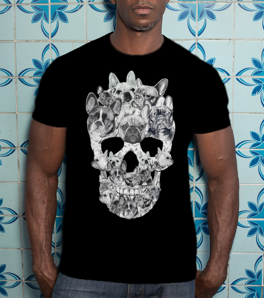 French Bulldogs Skull T-Shirt
