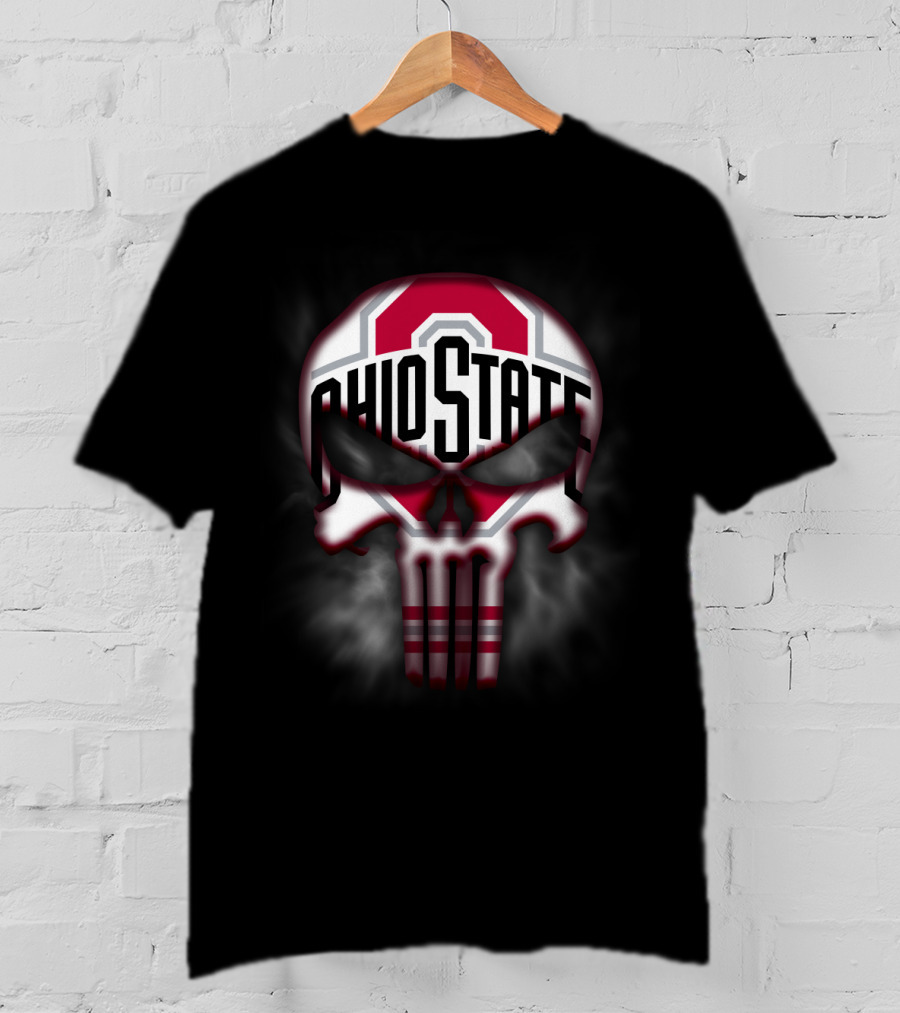 Ohio State Buckeyes Punisher Skull T-Shirt