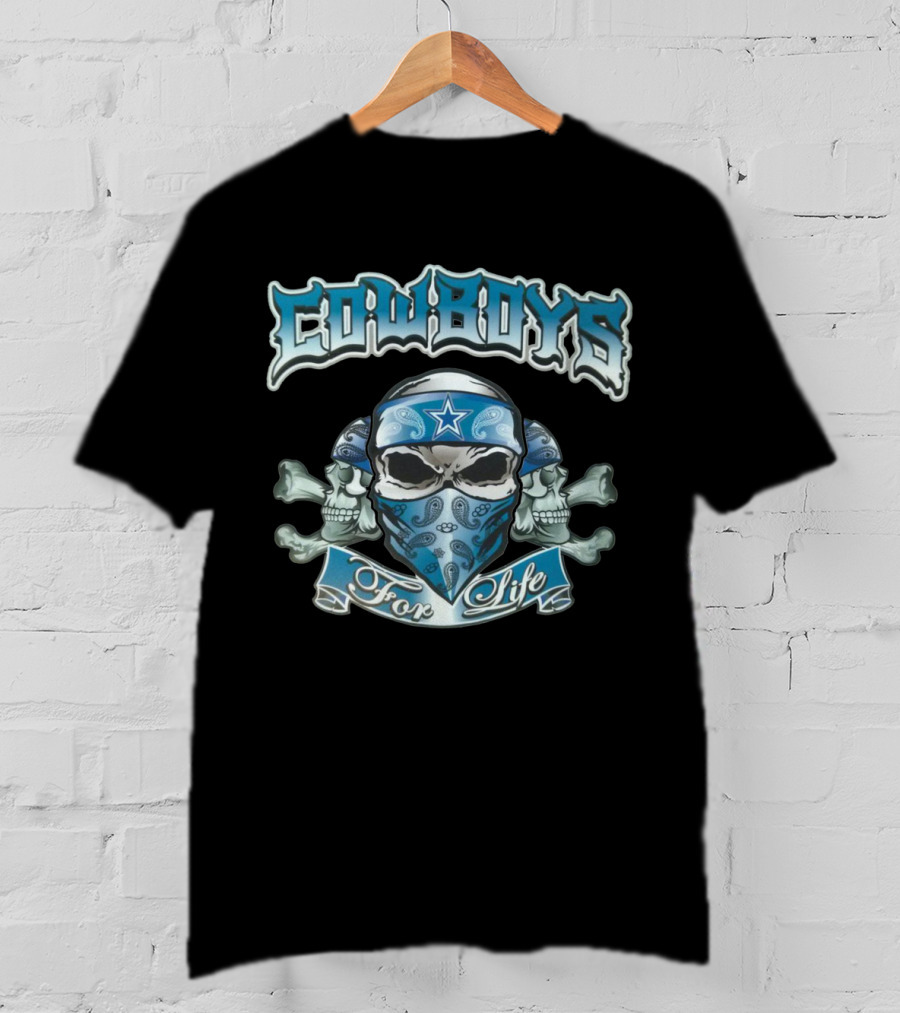 Cowboys For Life Skull Bandana Star T-Shirt