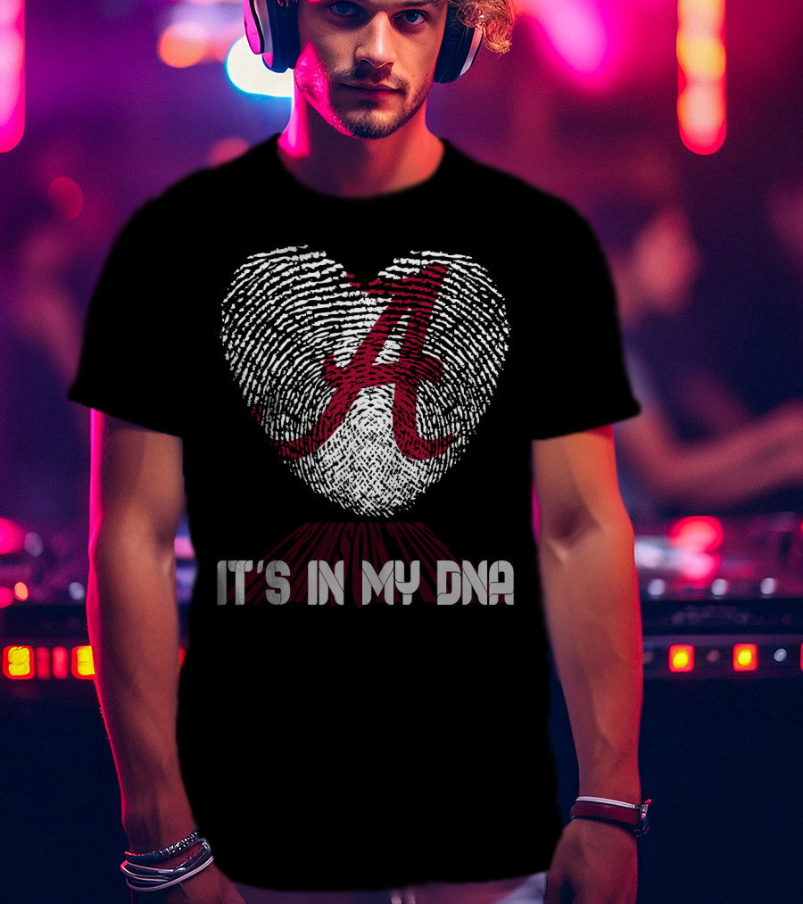 Alabama Crimson Tide A Heart It's In My Dna T-Shirt