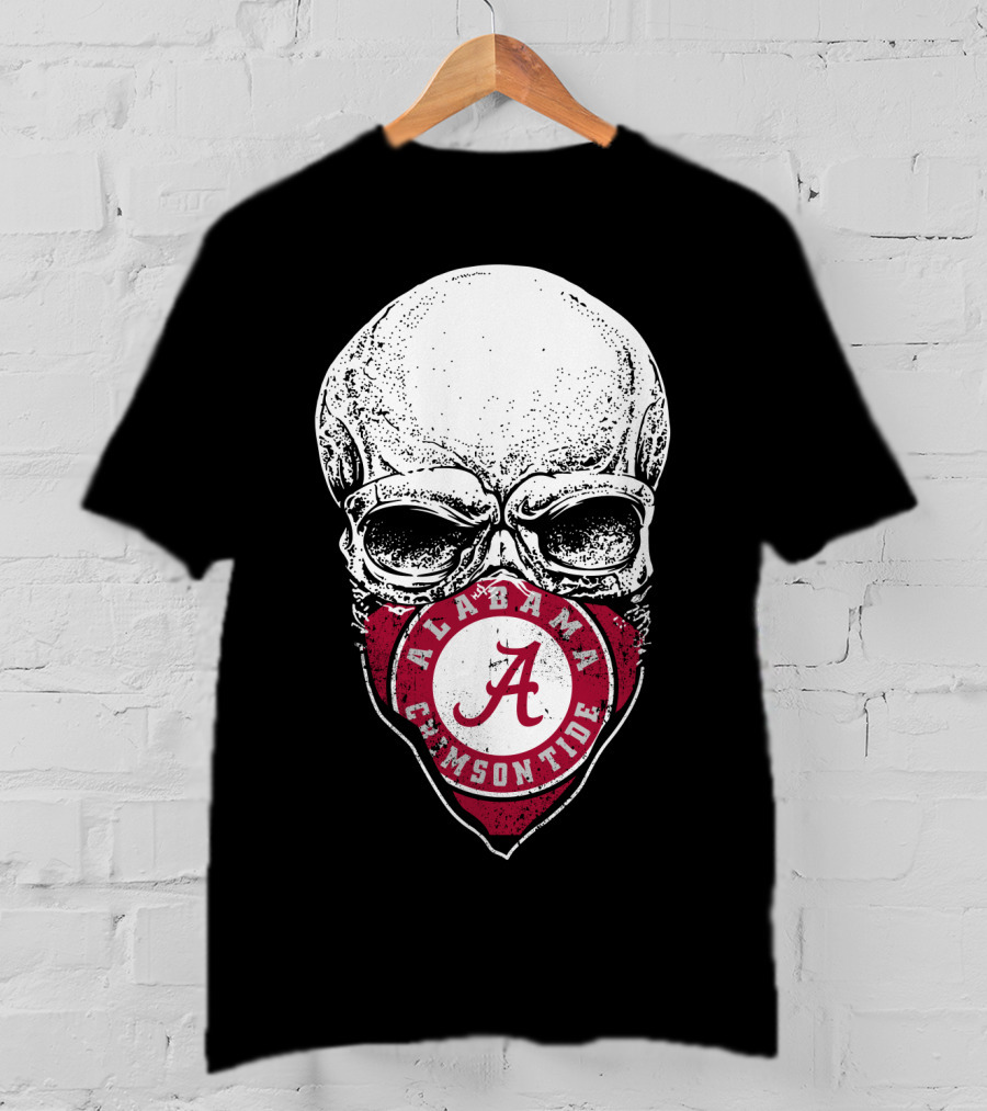Alabama Crimson Tide Skull Bandana A T-Shirt