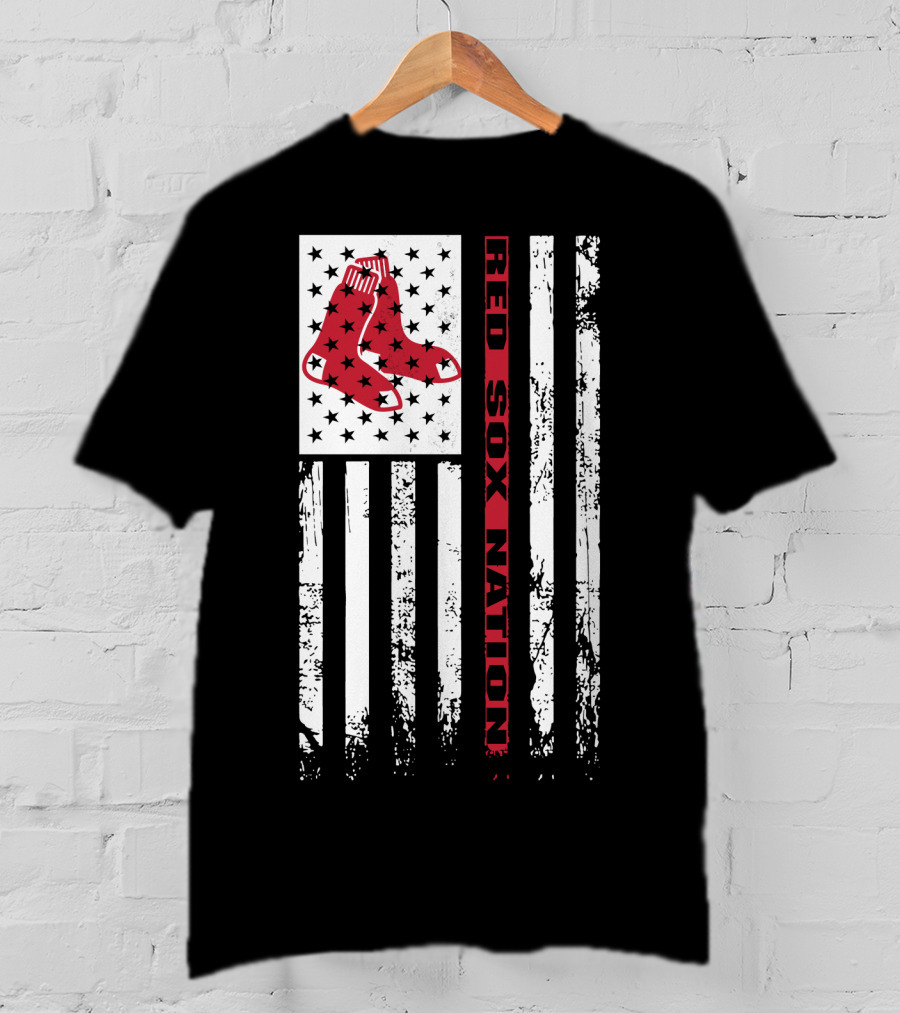 Red Sox Nation Boston Red Sox Stars And Stripes Flag T-Shirt