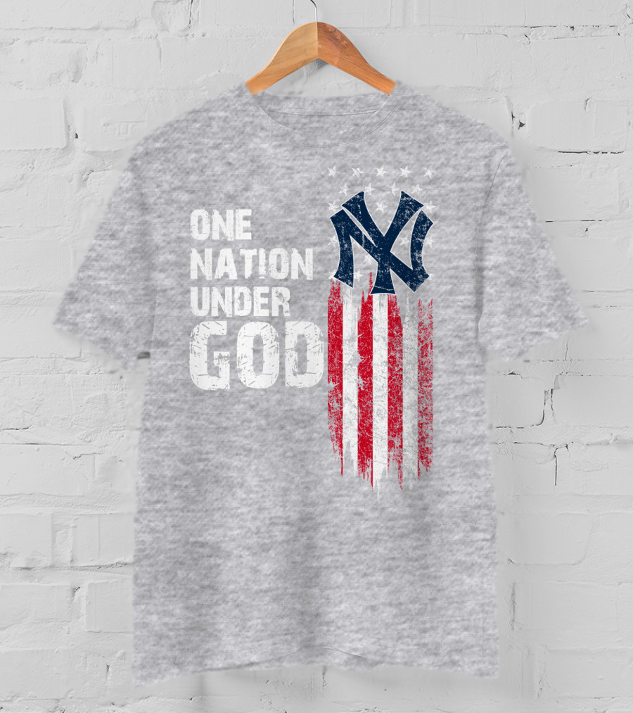 Ny Yankees One Nation Under God American Flag T-Shirt