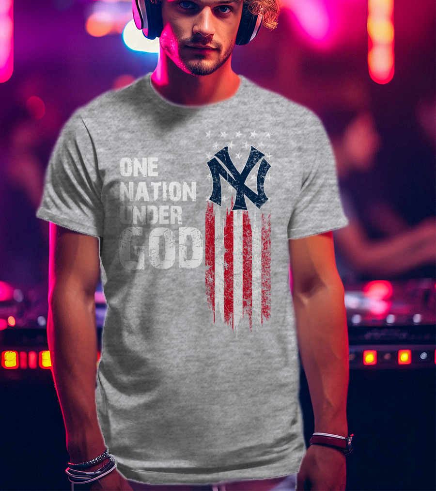 Ny Yankees One Nation Under God American Flag T-Shirt
