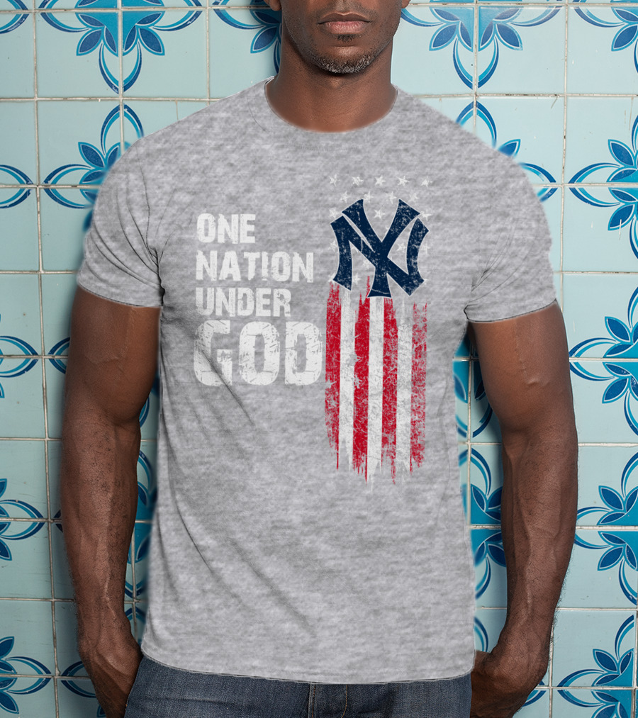 Ny Yankees One Nation Under God American Flag T-Shirt