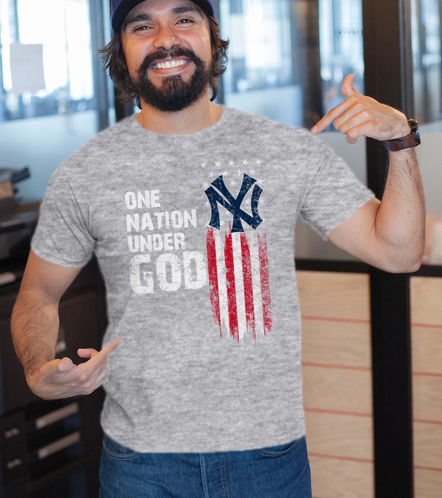Ny Yankees One Nation Under God American Flag T-Shirt