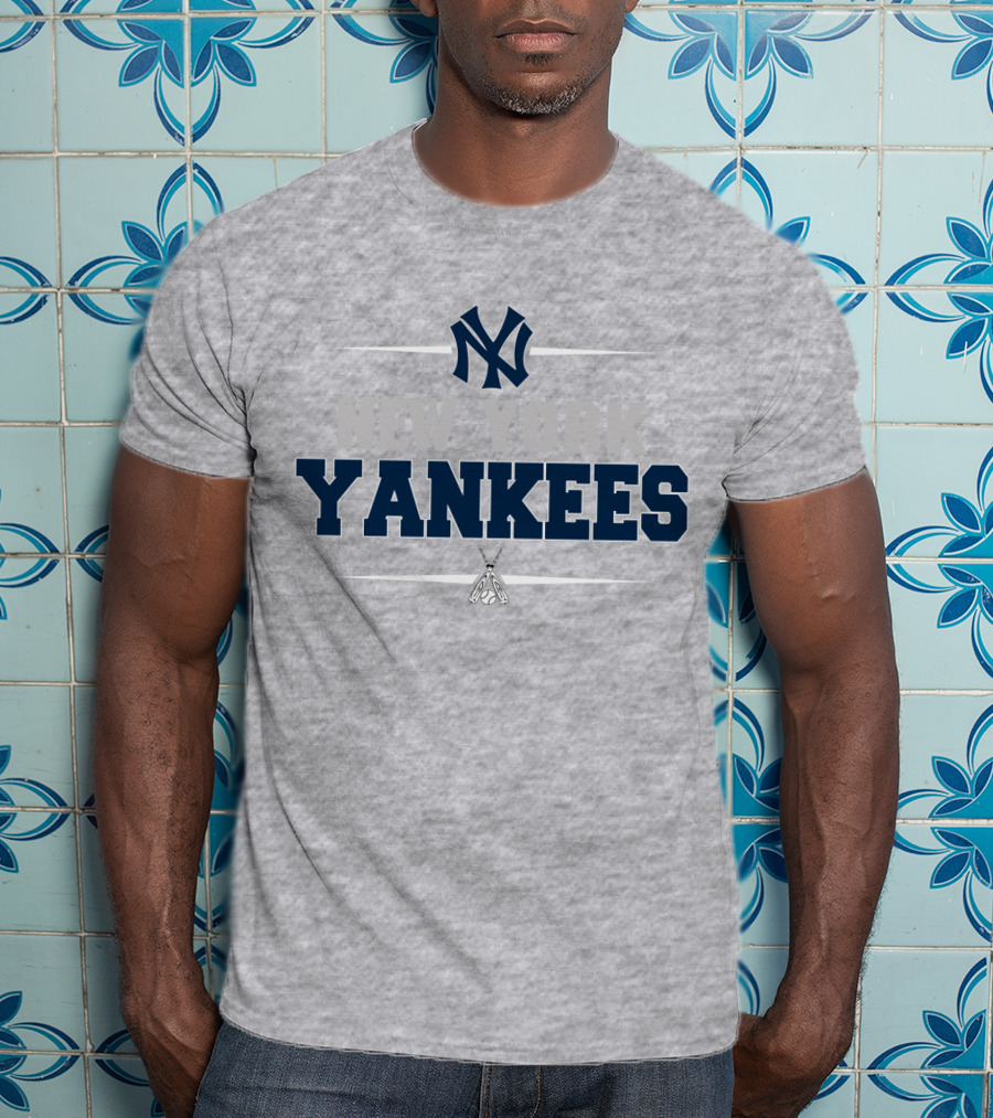 New York Yankees Ny Logo With Baseball Bats T-Shirt