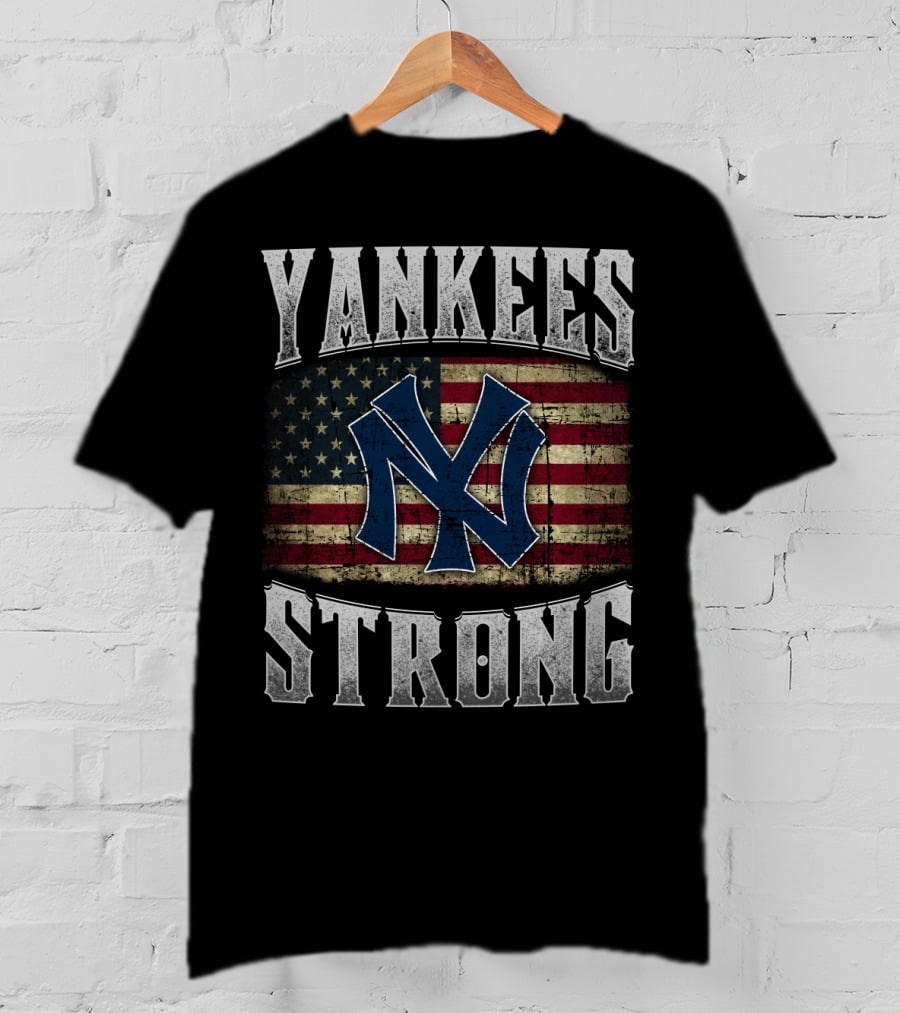 Yankees Strong American Flag Mlb Symbol T-Shirt