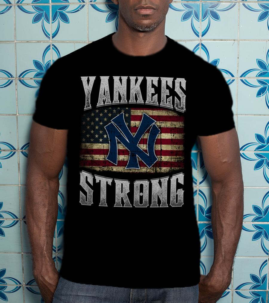 Yankees Strong American Flag Mlb Symbol T-Shirt