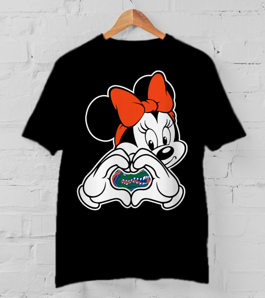 Florida Gators Minnie Mouse Heart Hands T-Shirt
