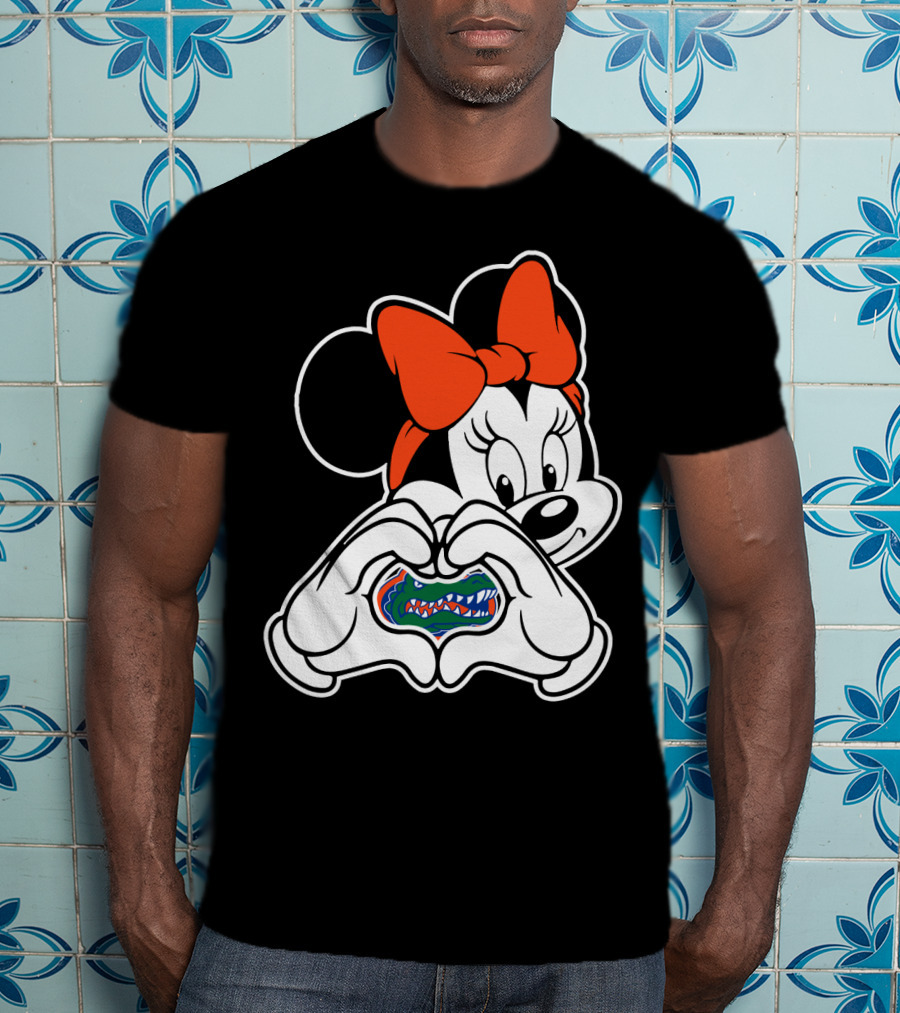 Florida Gators Minnie Mouse Heart Hands T-Shirt