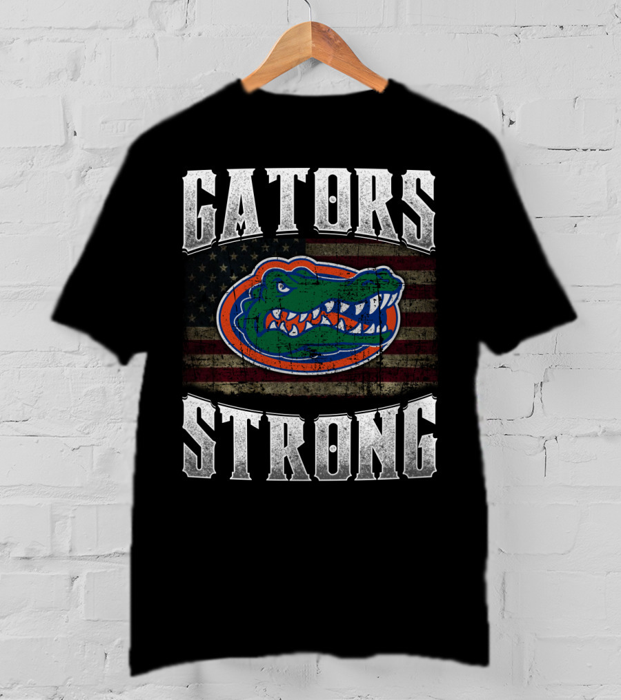 Gators Strong American Flag Florida Gators T-Shirt