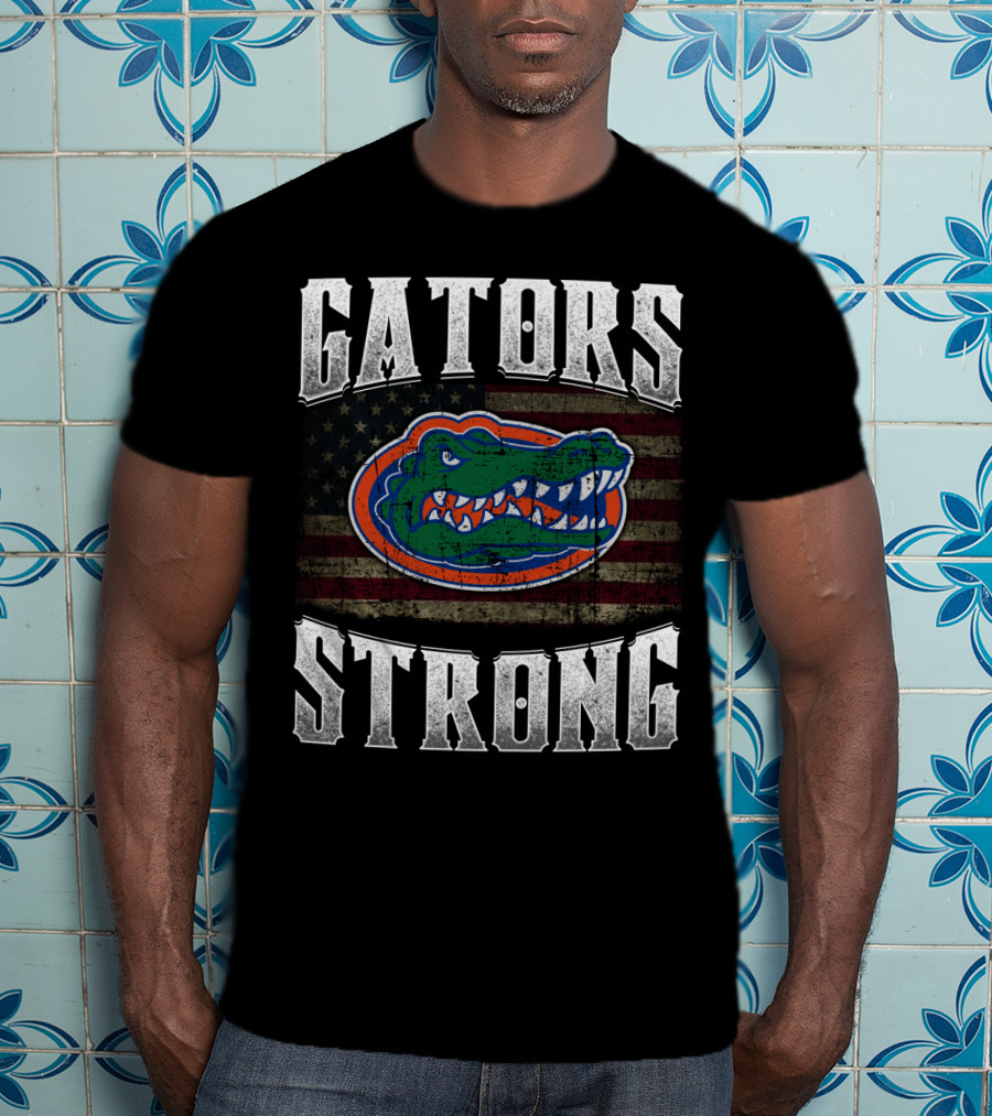 Gators Strong American Flag Florida Gators T-Shirt