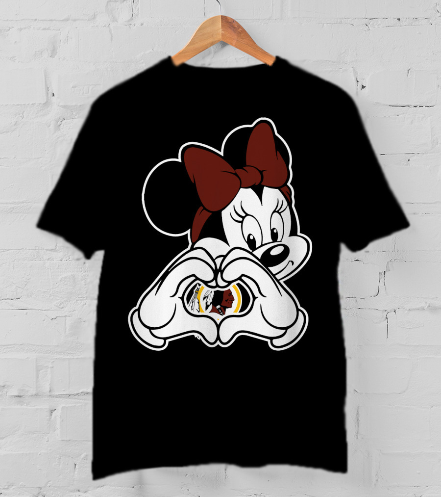 Minnie Heart Washington Redskins T-Shirt