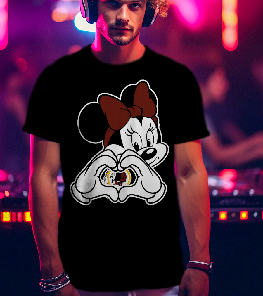 Minnie Heart Washington Redskins T-Shirt