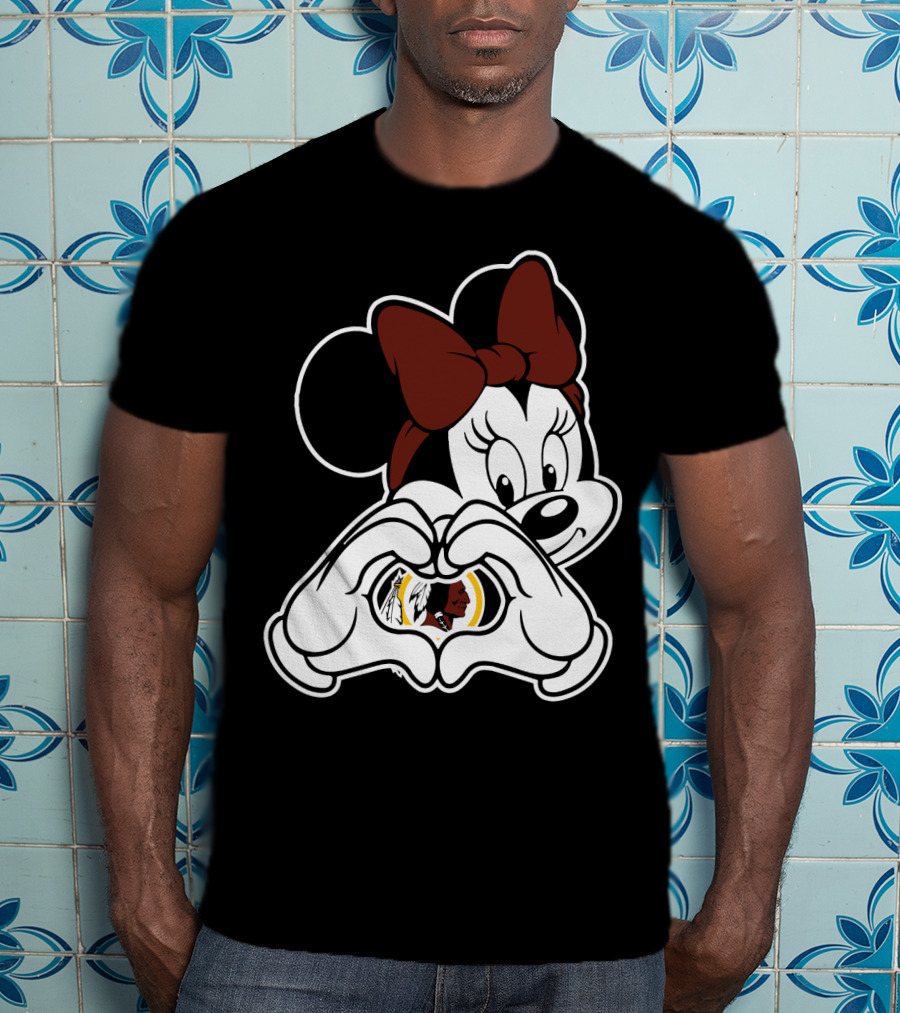 Minnie Heart Washington Redskins T-Shirt