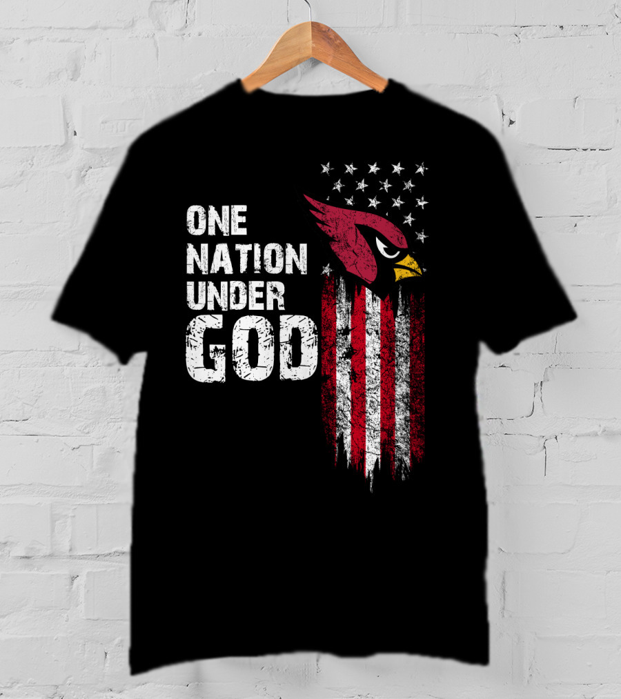 One Nation Under God Arizona Cardinals Flag T-Shirt