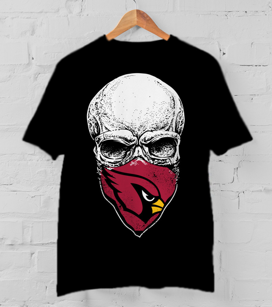 Arizona Cardinals Skull Bandana T-Shirt