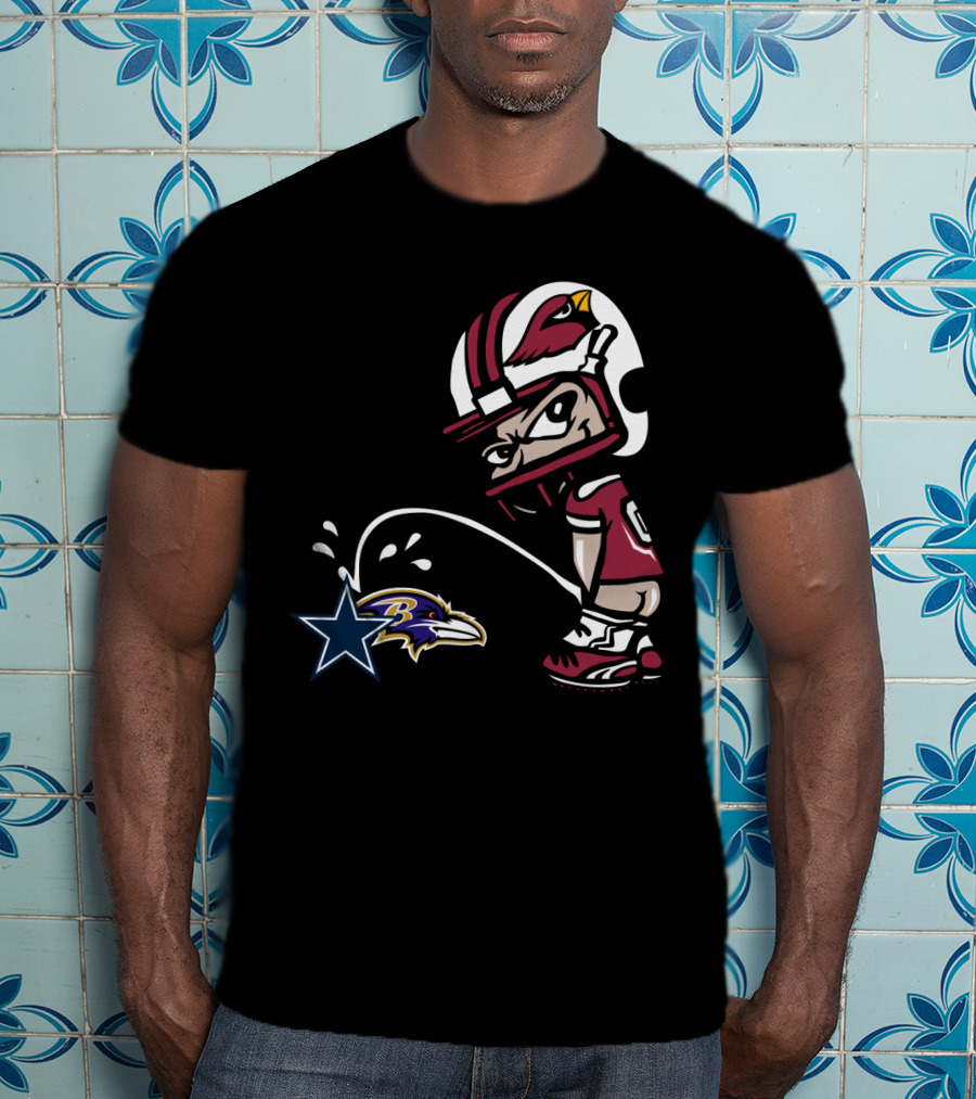 Cardinals Fans Satirical Rivalry With Cowboys And Ravens T-Shirt