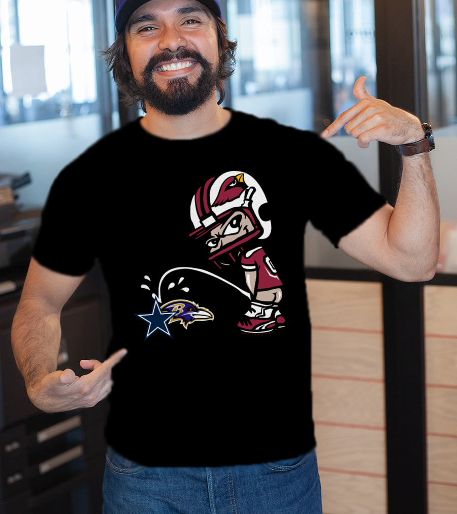 Cardinals Fans Satirical Rivalry With Cowboys And Ravens T-Shirt