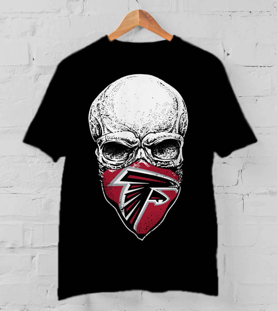 Atlanta Falcons Skull Bandana T-Shirt